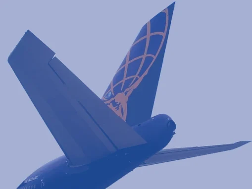 The empennage section has two horizontal tails and a vertical stabilizer. The moving part of the horizontal stabilizer is called the elevator and is visible here.